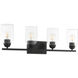 Wallinger 4 Light 30.25 inch Matte Black Vanity Light Wall Light