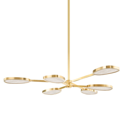 Beirut LED 57 inch Vintage Brass Chandelier Ceiling Light