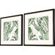 Florals Collection Green Framed Art