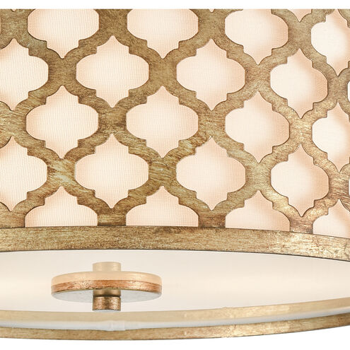 Arabesque 2 Light 15 inch Bronzed Gold Flush Mount Ceiling Light