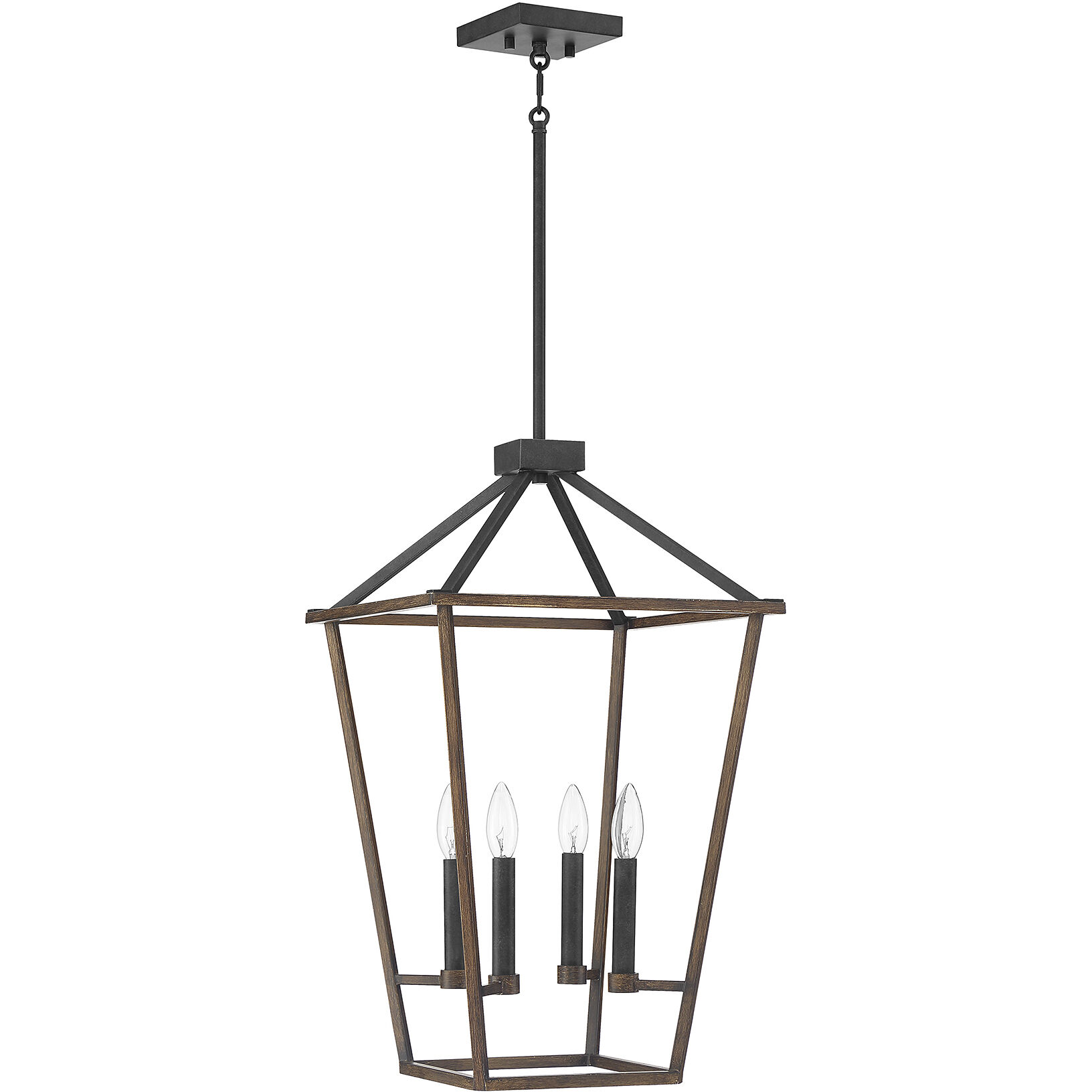 Oaklawn 4 Light 14 inch Whiskey Wood Pendant Ceiling Light
