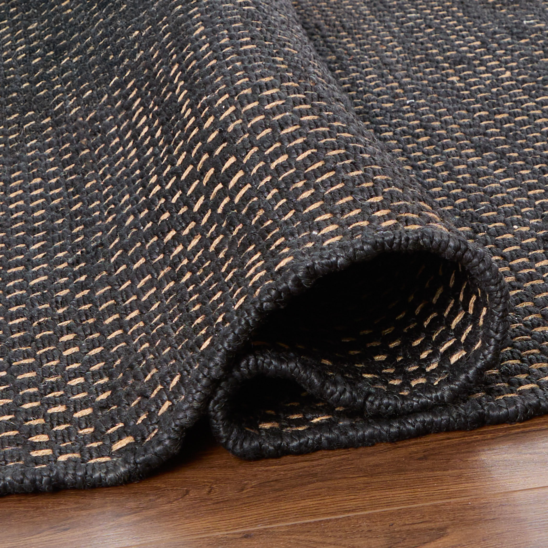 Ganges 130 X 94 inch Black Rug in 8 x 11