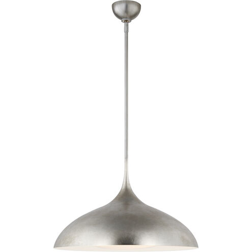 AERIN Agnes LED 21 inch Burnished Silver Leaf Pendant Ceiling Light