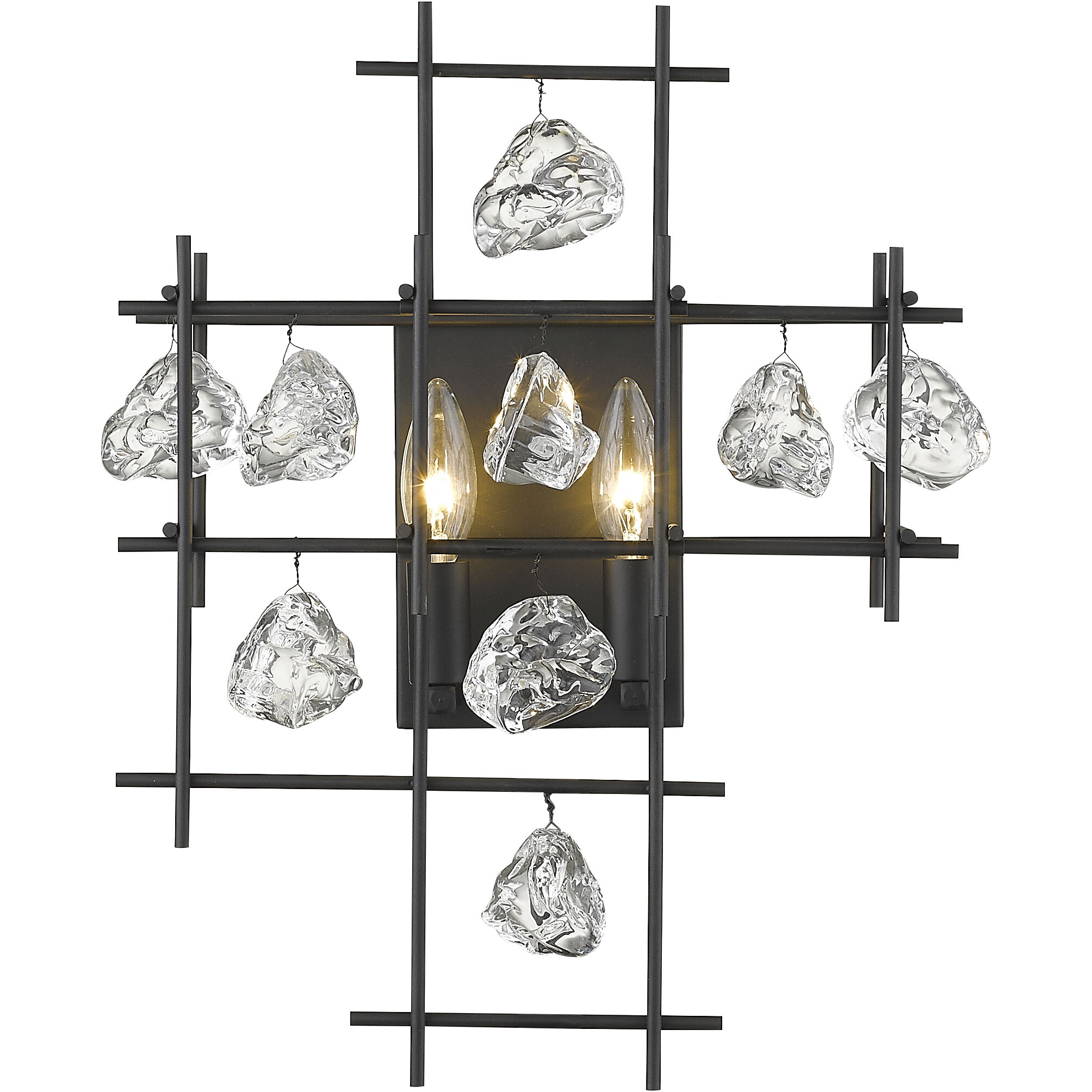 Garroway 2 Light 13.5 inch Matte Black Wall Sconce Wall Light