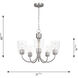 Miles 5 Light 21 inch Satin Brass Chandelier Ceiling Light