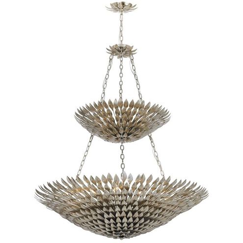Broche 18 Light 40 inch Antique Silver Chandelier Ceiling Light