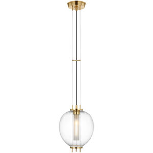 Ray Booth Taro LED 9 inch Antique Brass Pendant Ceiling Light
