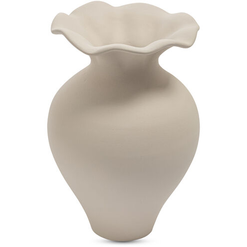 Ruffle 12.4 X 8.27 inch Vase in Beige