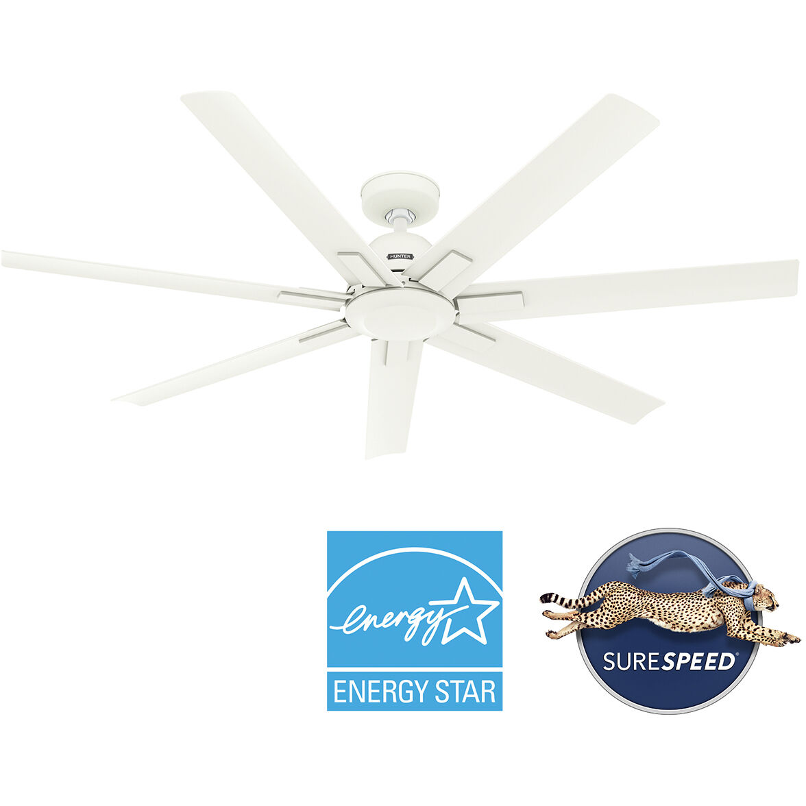 Downtown 72 inch Matte White Outdoor Ceiling Fan