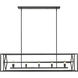 Euclid 10 Light 56 inch Matte Black Linear Chandelier Ceiling Light