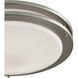 Clarion LED 15 inch Brushed Nickel Flush Mount Ceiling Light