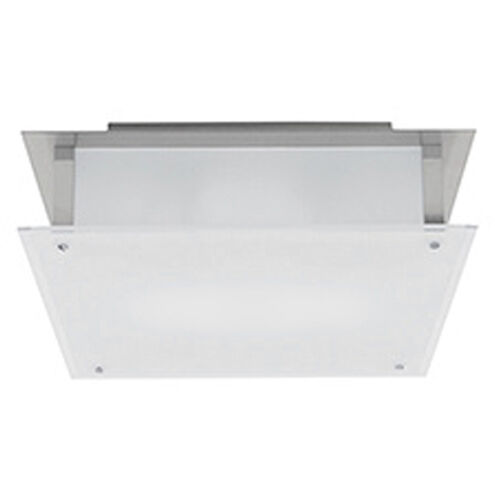 Vision 1 Light 10 inch Brushed Steel Flush Mount Ceiling Light