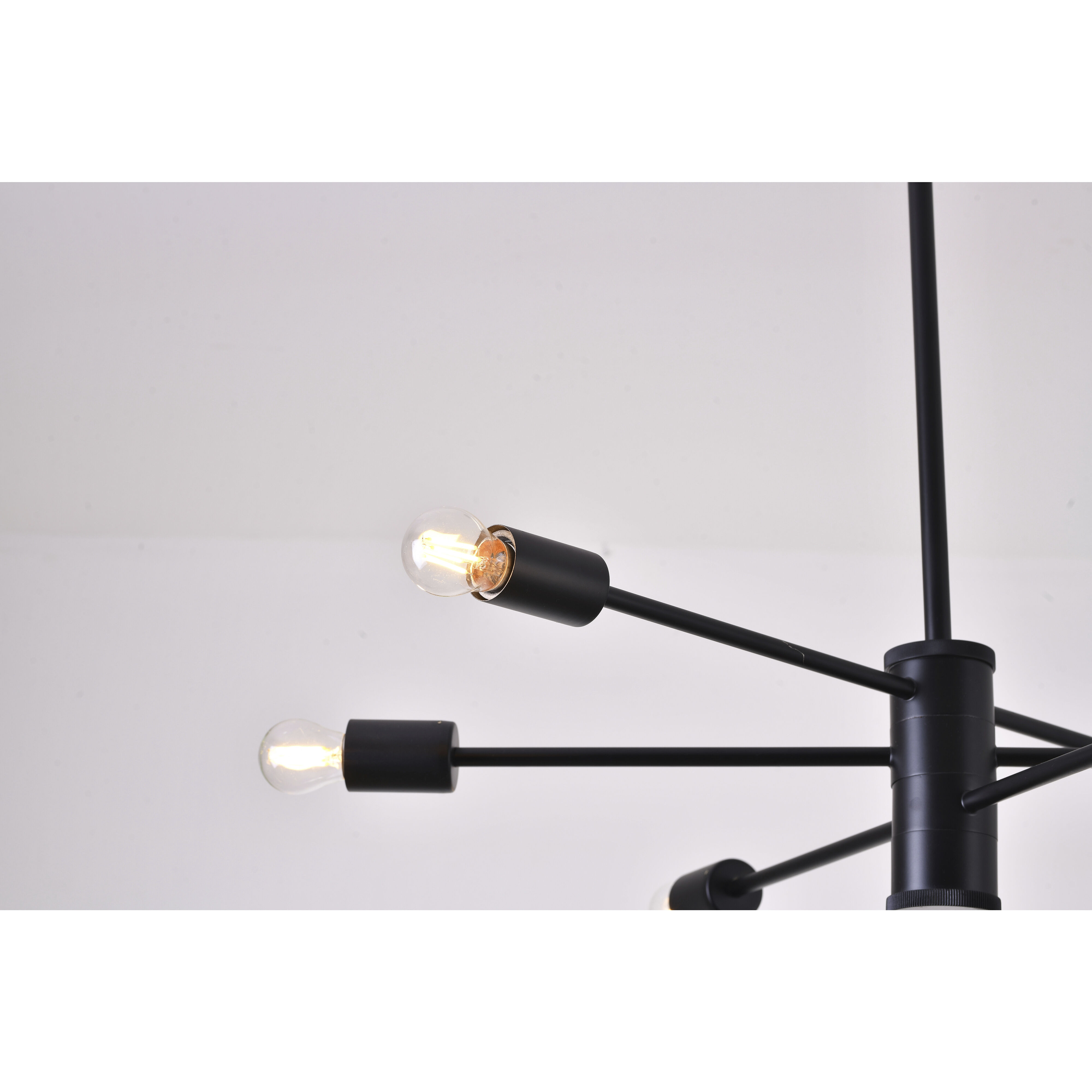 Canada 6 Light 27 inch Matte Black Chandelier Ceiling Light