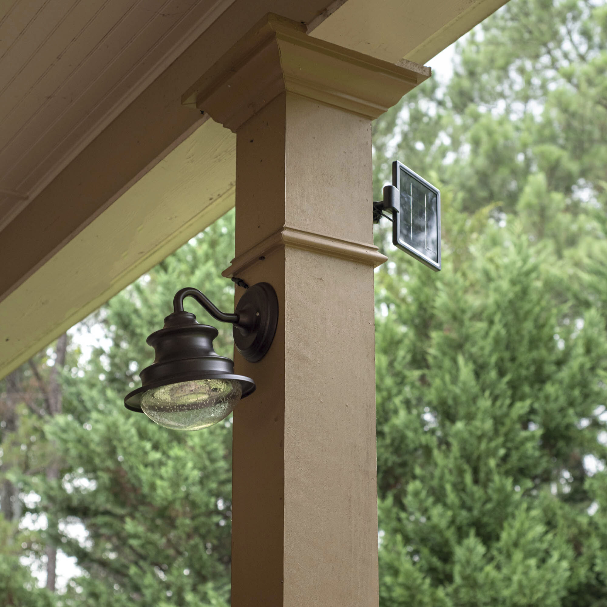 Infinity LED 9.44 inch Black Outdoor Wall Sconce, Solar