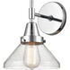 Caden LED 8 inch Polished Chrome Sconce Wall Light in Seedy Glass