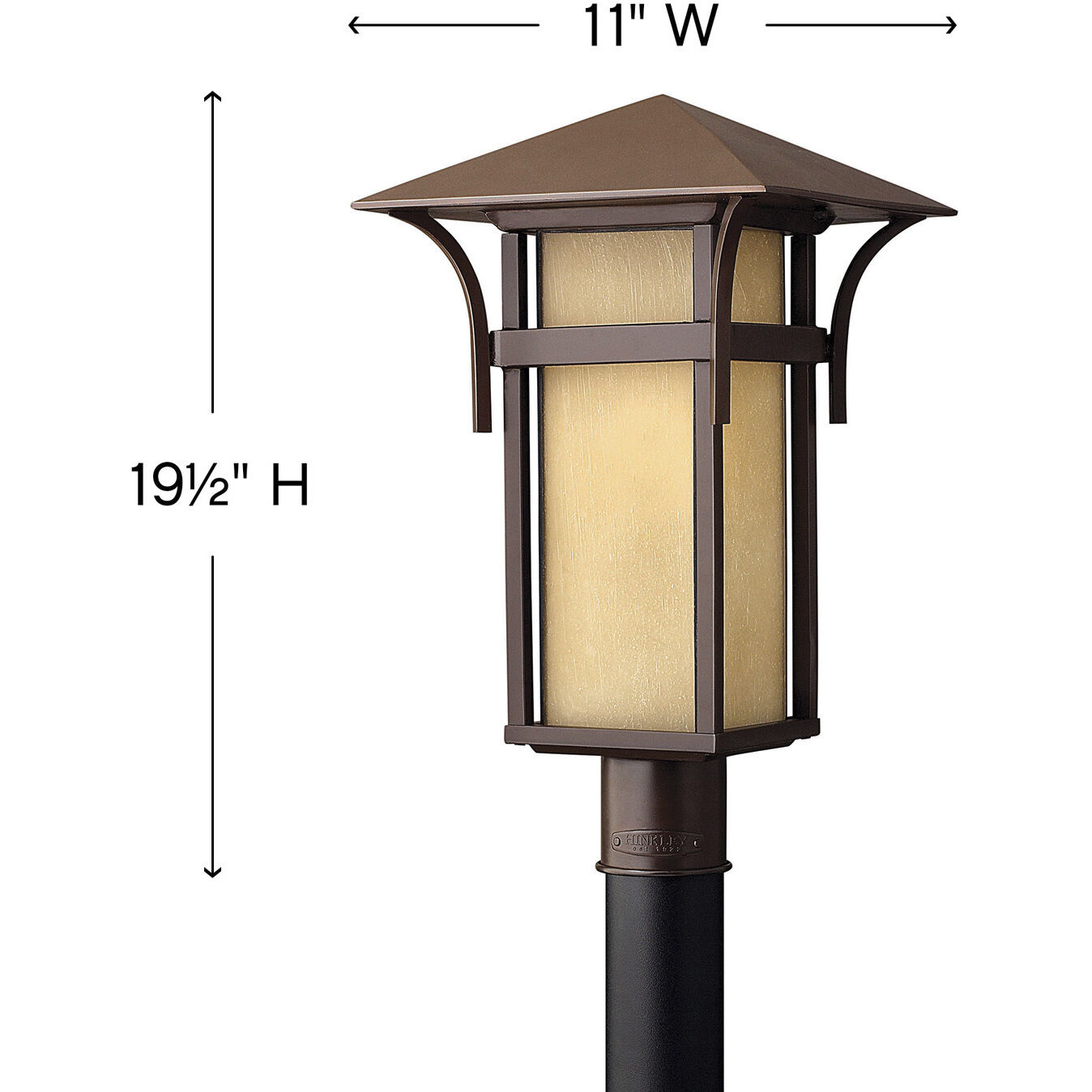 Estate Series Harbor 1 Light 19.5 inch Anchor Bronze Outdoor Post Mount Lantern