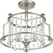 Wayland 3 Light 15.88 inch Silver Ridge Semi-Flush Convertible Ceiling Light, Design Series
