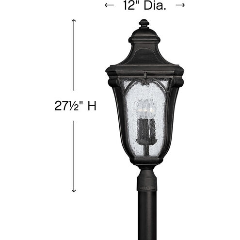 Trafalgar LED 28 inch Museum Black Outdoor Post Mount Lantern