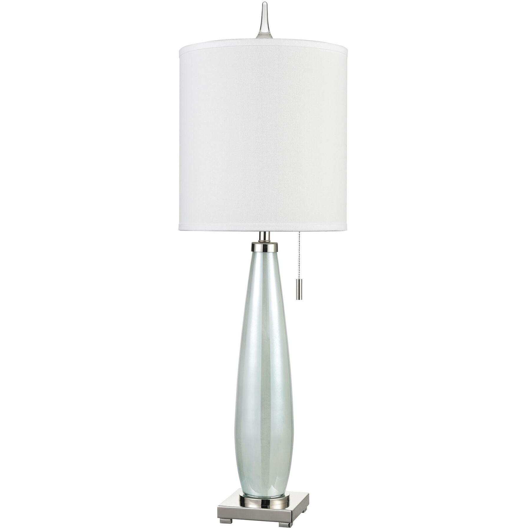 Confection 41 inch 100 watt Seafoam Blue with Polished Nickel Table Lamp Portable Light