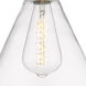 Ballston Cone LED 12 inch White and Polished Chrome Mini Pendant Ceiling Light in Clear Glass