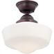 ML 1 Light 13.75 inch Semi-Flush Mount