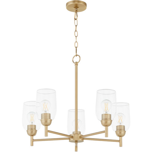 Wallinger 5 Light 24.5 inch Aged Brass Chandelier Ceiling Light
