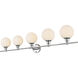 Cordelia 5 Light 47 inch Chrome Bath Sconce Wall Light