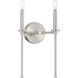 Elara 2 Light 4 inch Brushed Nickel Wall Bracket Wall Light