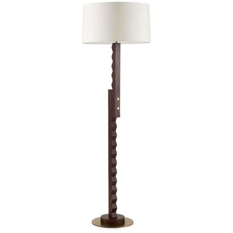 Elvis 150.00 watt Dark Walnut Floor Lamp Portable Light
