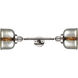 Franklin Restoration Large Bell LED 18 inch Polished Nickel Bath Vanity Light Wall Light in Silver Plated Mercury Glass, Franklin Restoration