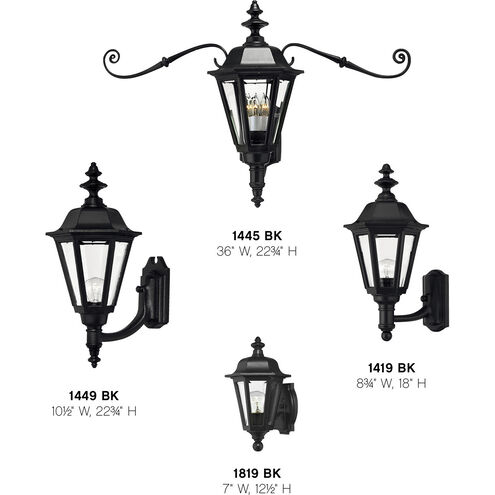 Estate Series Manor House LED 13 inch Black Outdoor Wall Mount Lantern