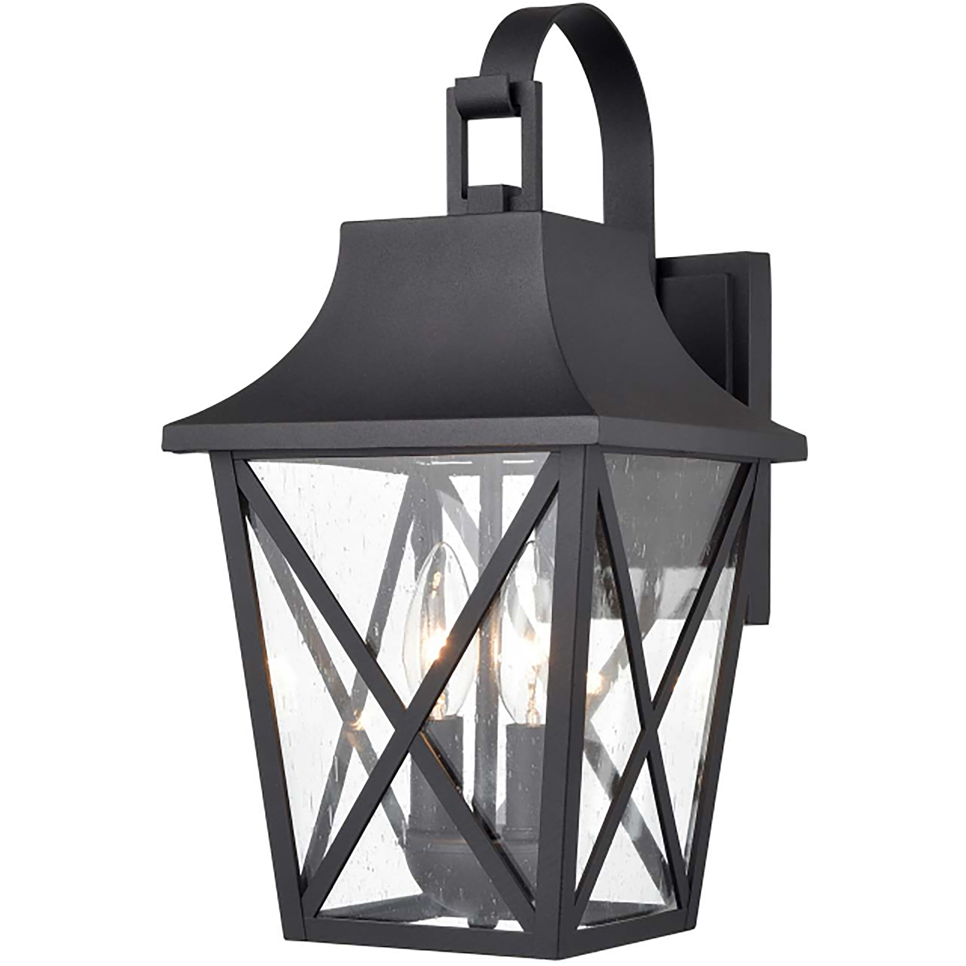 Splitrock 1 Light 15.5 inch Black Outdoor Wall Sconce