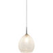 Vibe 1 Light 5.5 inch Chrome Pendant Ceiling Light in Ice Glass