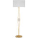 Marlene 67.5 inch 150.00 watt Gold Leaf and White Marble Floor Lamp Portable Light