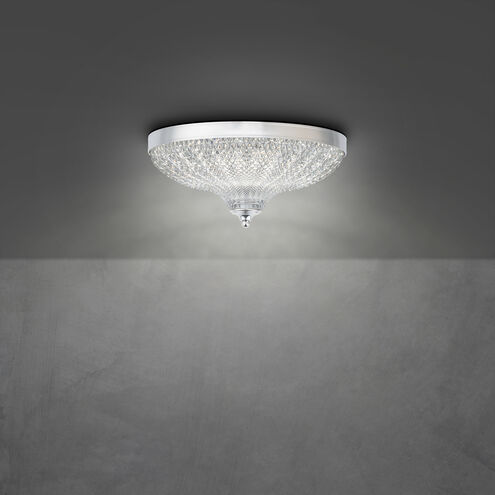 Roma LED 12.13 inch Polished Chrome Flush Mount Ceiling Light, Schonbek Signature