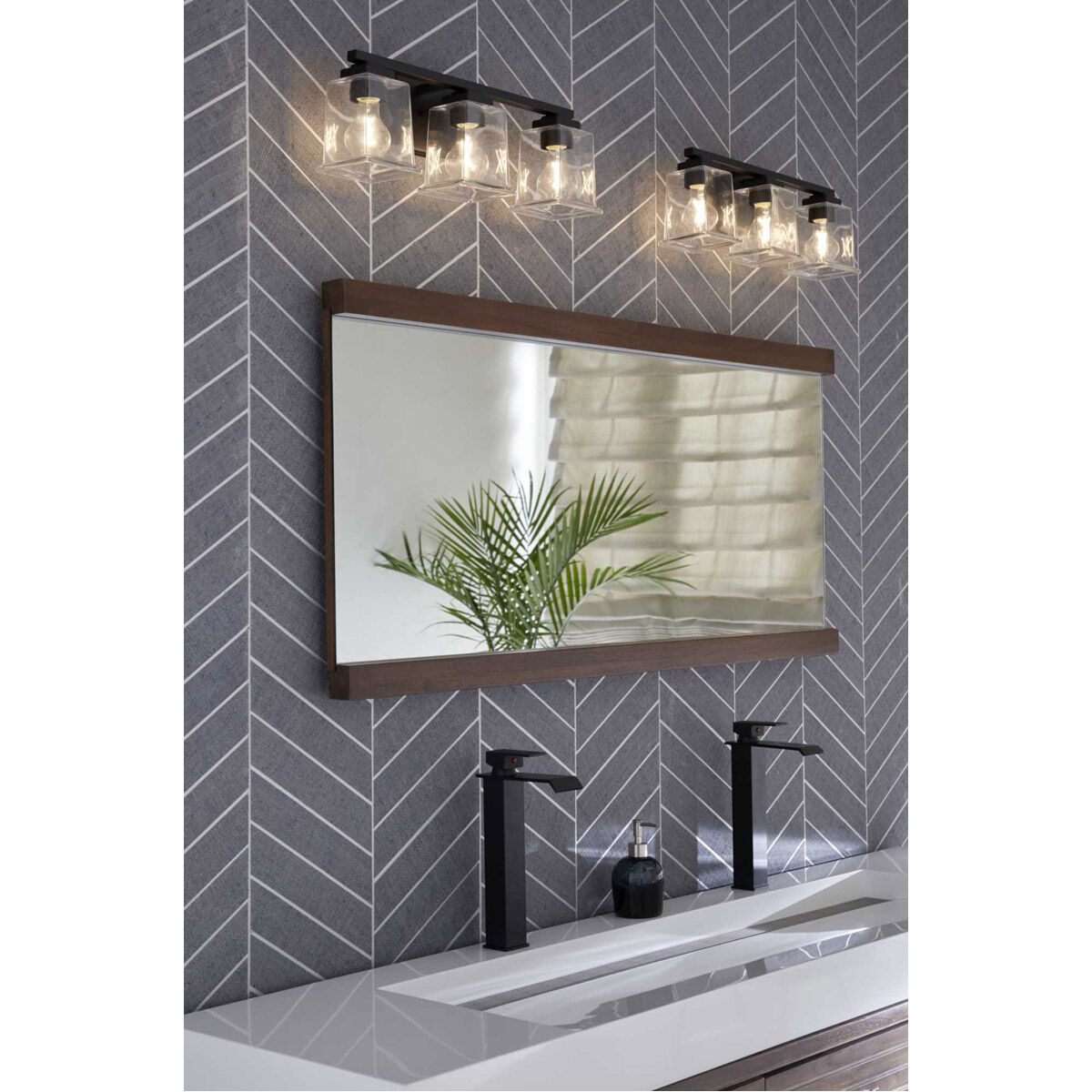 Gilmour 3 Light 20 inch Matte Black Bath Vanity Wall Light