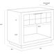 Akava 30.5 X 26 inch Light Wash / Gold Night Stand
