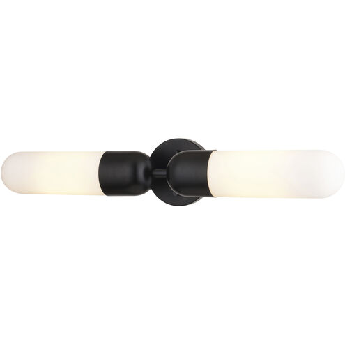 Thalia LED 24.75 inch Matte Black Bathroom Light Wall Light
