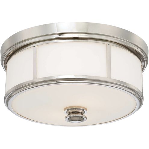 ML 3 Light 16 inch Polished Nickel Flush Mount Ceiling Light