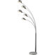 Penbrook 83 inch 40 watt Chrome with White Floor Lamp Portable Light