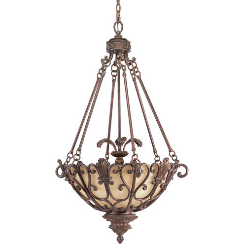 Messina 3 Light 23 inch Aged Mahogany Hall & Foyer Ceiling Light