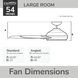 Elise 54 inch Alturas Gold with Fresh White Blades Outdoor Ceiling Fan