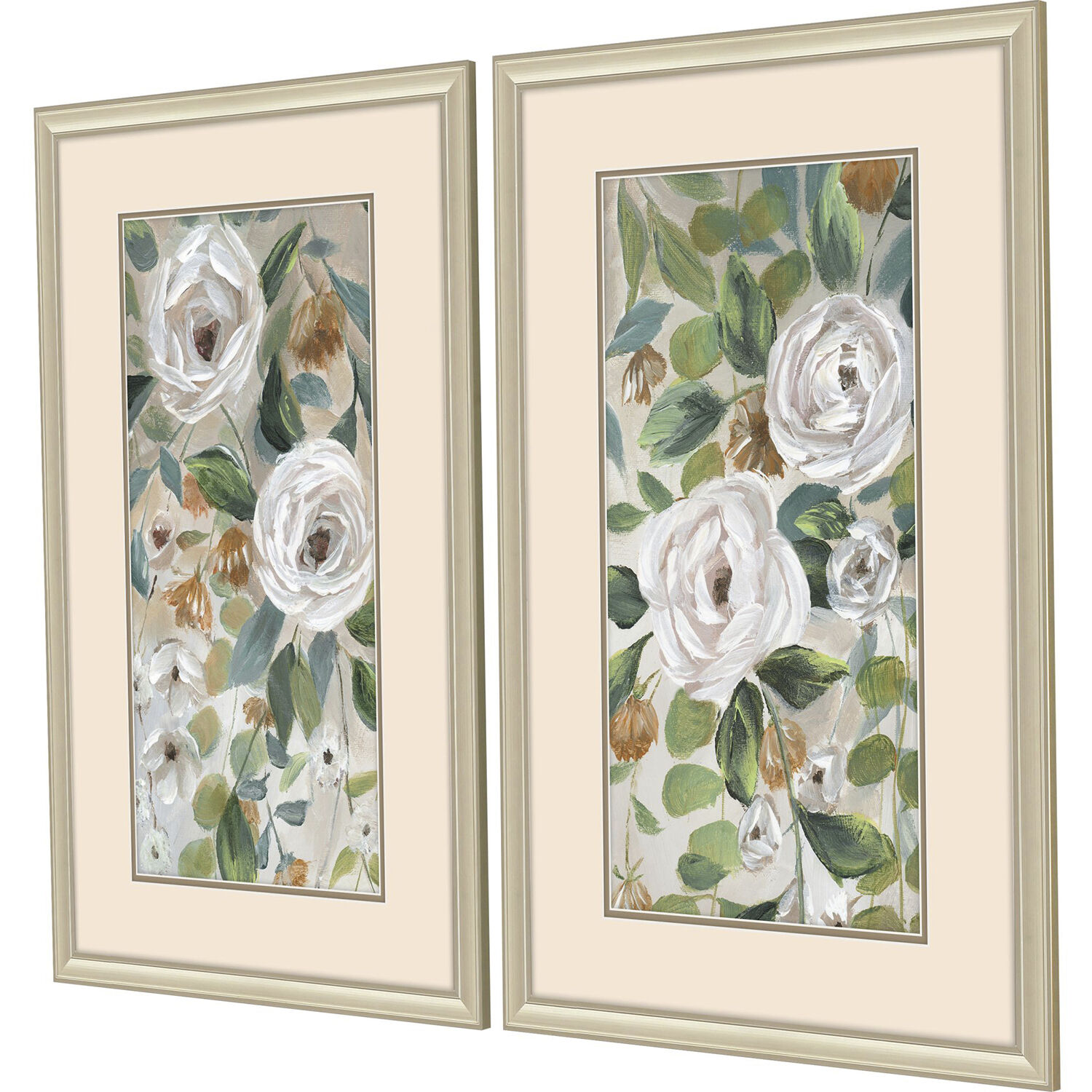 Cascading Beauties Green and Brown Framed Art, Propac