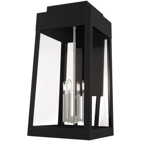 Oslo 4 Light 26 inch Black Outdoor Wall Lantern