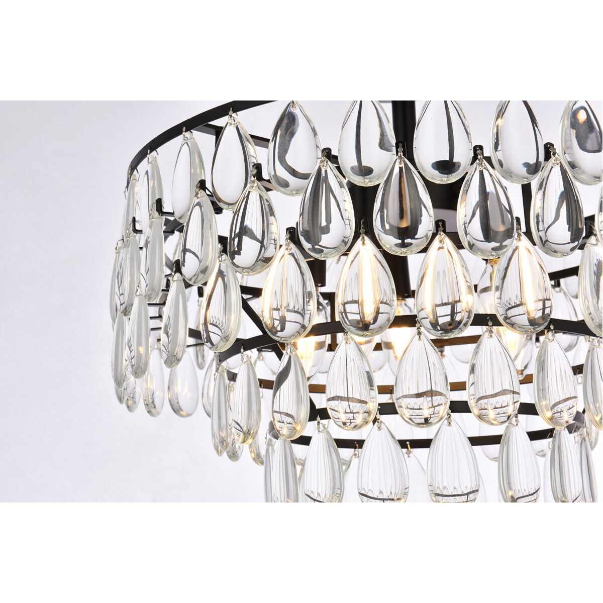 Mila 5 Light 18 inch Black Flush Mount Ceiling Light