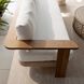 Halston Pearl Boucle and Natural Teak with Khaki Outdoor Sofa