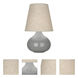 Small June 23.5 inch 150 watt Smoky Taupe Accent Lamp Portable Light in Buff Linen