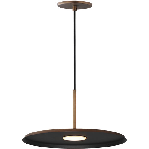 Berliner LED 13.75 inch Antique Copper Single Pendant Ceiling Light