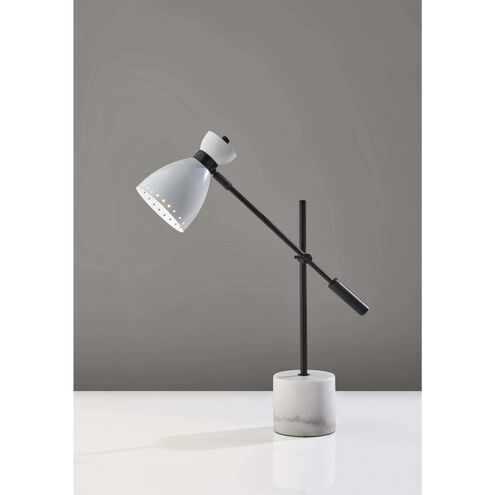 Sadie 25 inch 40.00 watt Black and White Desk Lamp Portable Light