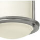 Hadley LED 7.75 inch Antique Nickel Indoor Flush Mount Ceiling Light in Etched Opal